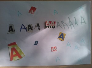 Collage met letters